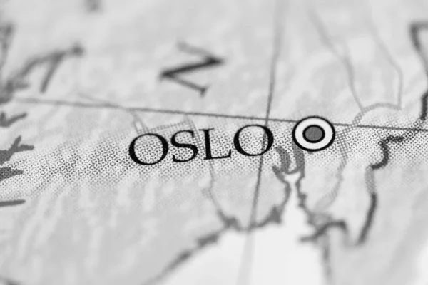 Oslo Norvegia Una Mappa — Foto Stock