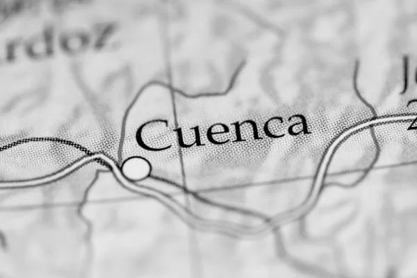 Cuenca España Mapa Vista Cerca — Foto de Stock