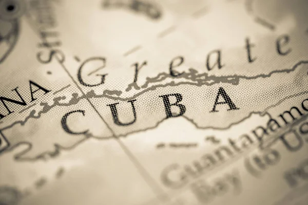 Куба Географічній Карті — стокове фото