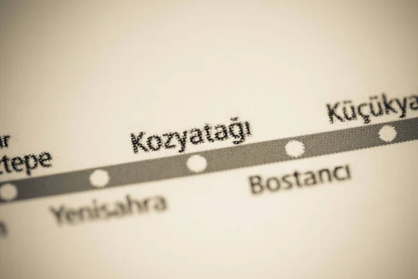 Estación Kozyatagi Mapa Del Metro Estambul — Foto de Stock