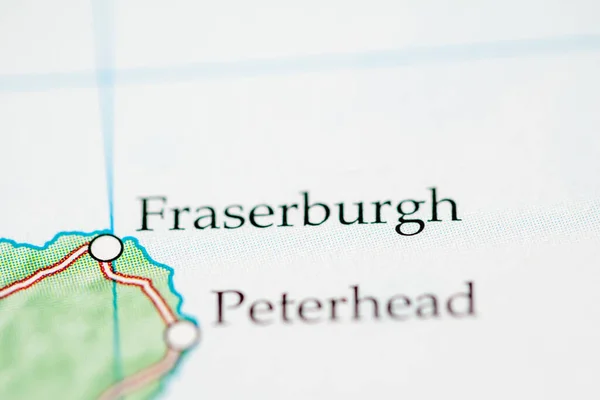 Fraserburgh Szkocja Wielka Brytania Mapie Geograficznej — Zdjęcie stockowe