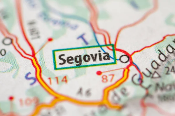 Segovia. Spain  on a geography map
