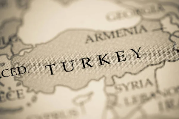 Turquía Vista Del Mapa Cerca — Foto de Stock