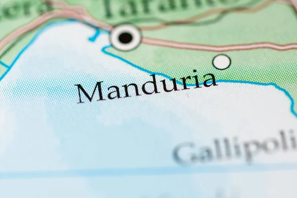 Manduria Italia Mapa Vista Cerca — Foto de Stock