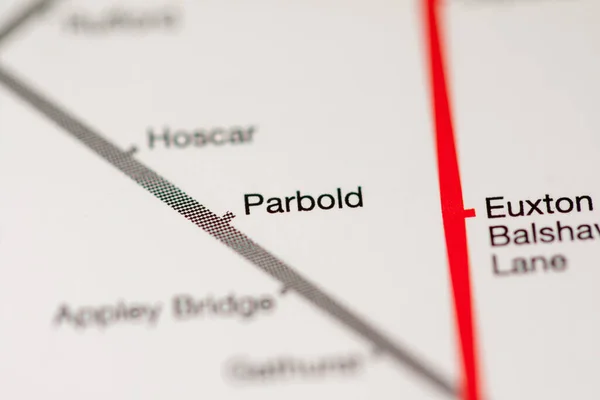 Estación Parbold Mapa Del Metro Liverpool — Foto de Stock