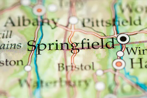 Springfield Estados Unidos Mapa Geográfico — Foto de Stock