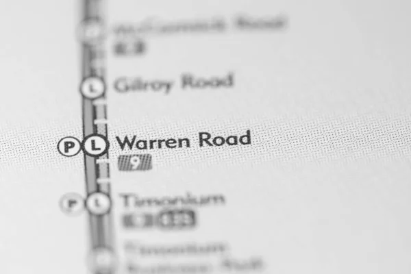Estação Warren Road Mapa Metro Baltimore — Fotografia de Stock