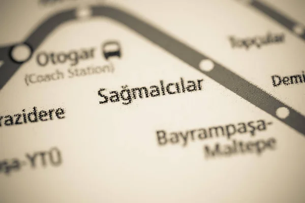 Estación Sagmalcilar Mapa Del Metro Estambul — Foto de Stock
