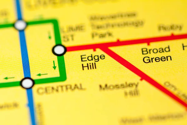 Edge Hill Station Liverpool Metro Map — Stock Photo, Image