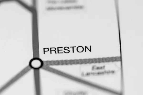 Preston Stationen Liverpools Tunnelbanekarta — Stockfoto