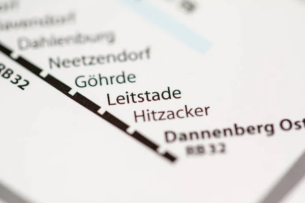 Leitstade Stationen Hamburg Metro Karta — Stockfoto