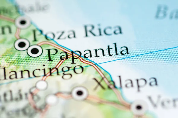 Papantla Mexico Geographical Map — Stock Photo, Image