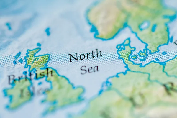 North Sea map view close up