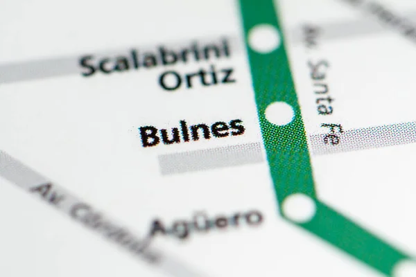Estação Bulnes Mapa Metrô Buenos Aires — Fotografia de Stock