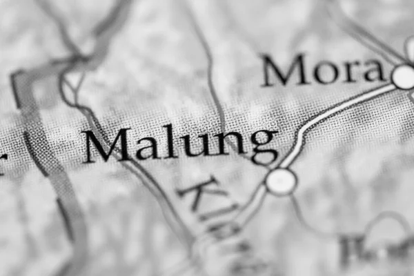 Malung Svezia Una Mappa — Foto Stock