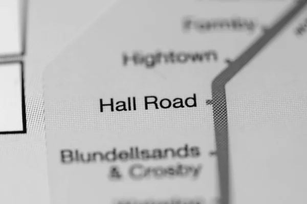 Hall Road Station Mapa Metro Liverpool — Fotografia de Stock