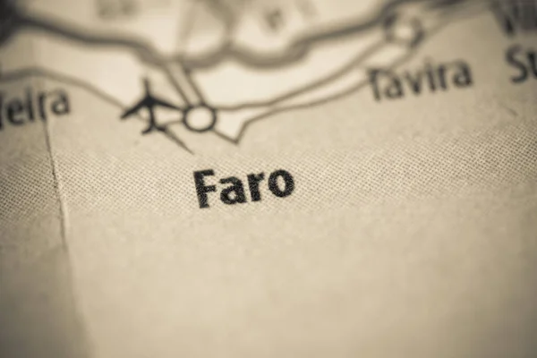 Faro Portugal Mapa — Foto de Stock