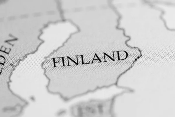 Finland map close up view