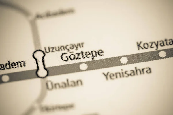 Estación Goztepe Mapa Del Metro Estambul — Foto de Stock