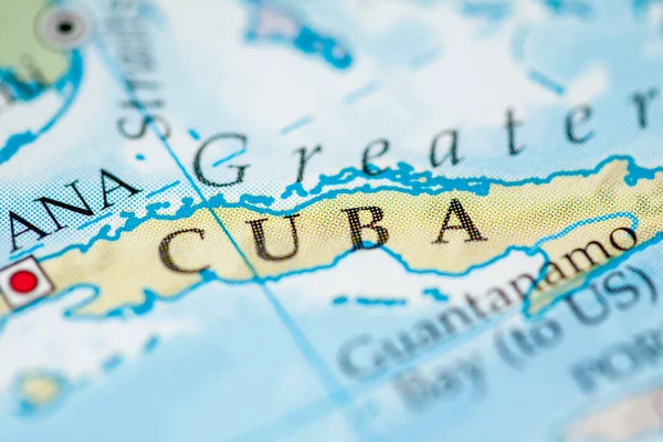 Cuba País Mapa Geografia — Fotografia de Stock