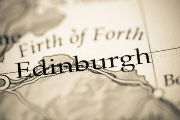Edimburgo Scozia Regno Unito Sulla Mappa Vicino — Foto Stock