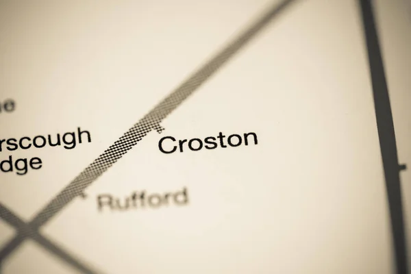 Croston Állomás Liverpool Metrótérkép — Stock Fotó
