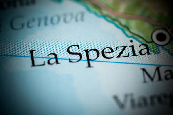 Spezia Italy Map Close View — Stock Photo, Image