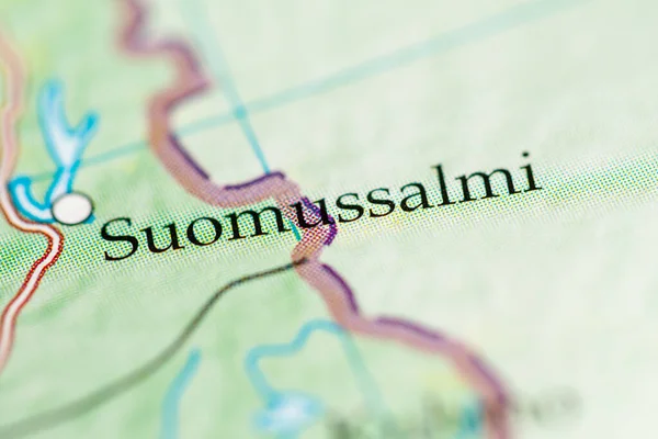 Suomussalmi Finland Map Close View — Stock Photo, Image