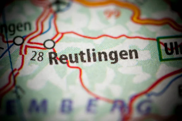 Reutlingen. Germany on a map