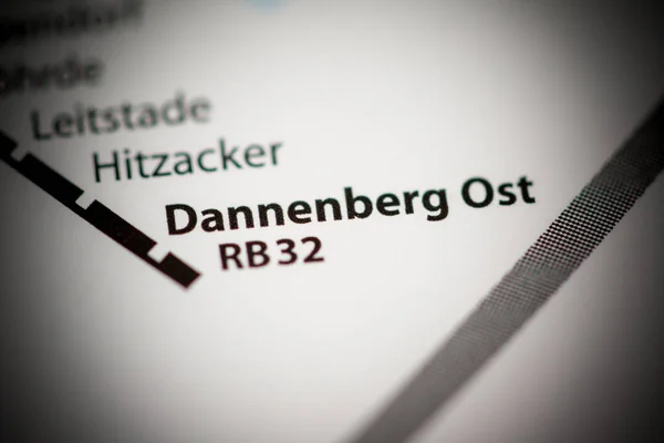Estación Dannenberg Ost Mapa Del Metro Hamburgo — Foto de Stock