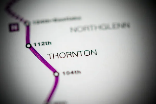 ソーントン駅 デンバー地下鉄地図 — ストック写真