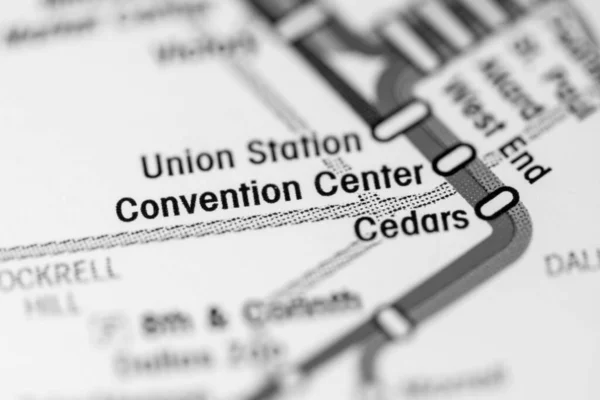 Estación Centro Convenciones Mapa Del Metro Dallas —  Fotos de Stock