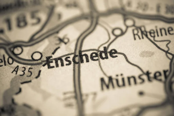 Enschede. Germany on a map