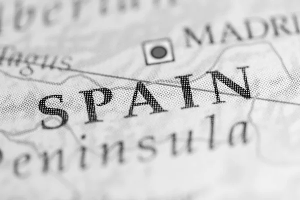 Španělsko Pohledu Mapu — Stock fotografie