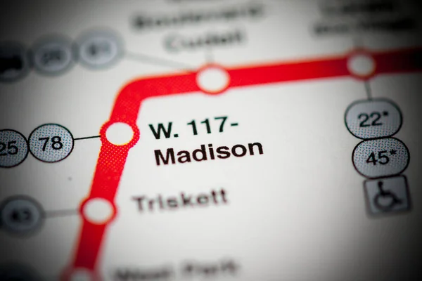 W117 메디슨 Cleveland Metro Map — 스톡 사진