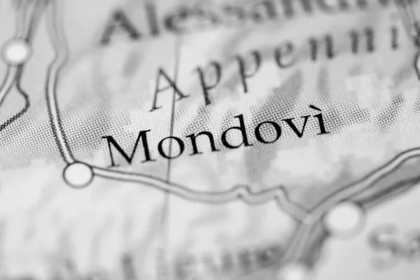 Mondovi Italia Mapa Vista Cerca — Foto de Stock