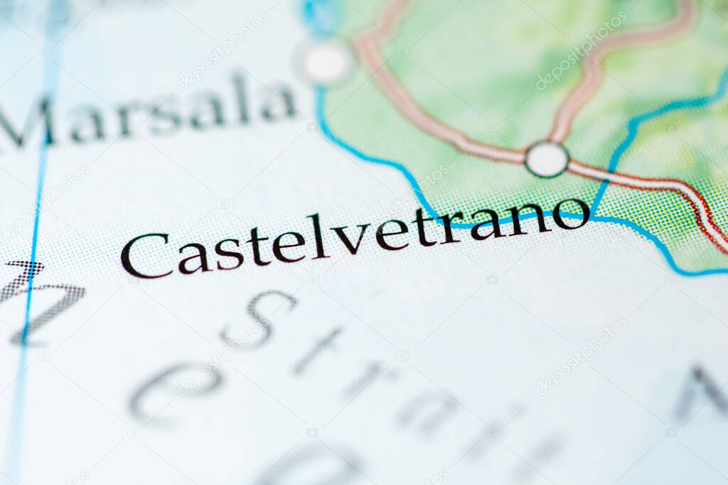 Castelvetrano. Italy map close up view