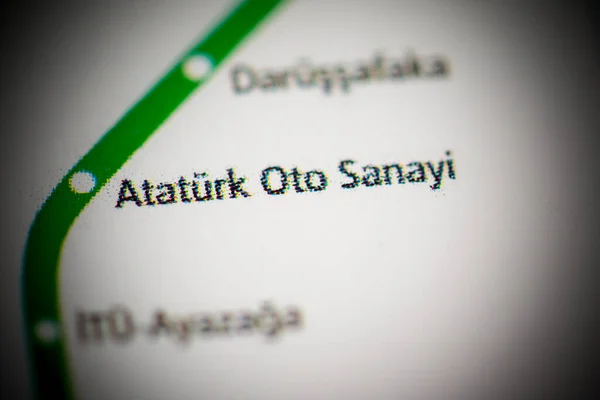 Ataturk Oto Sanayi Station Carte Métro Istanbul — Photo