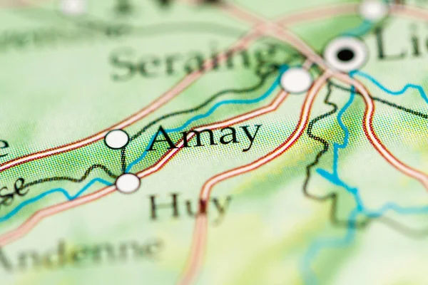 Amay. Belgium on the geography map