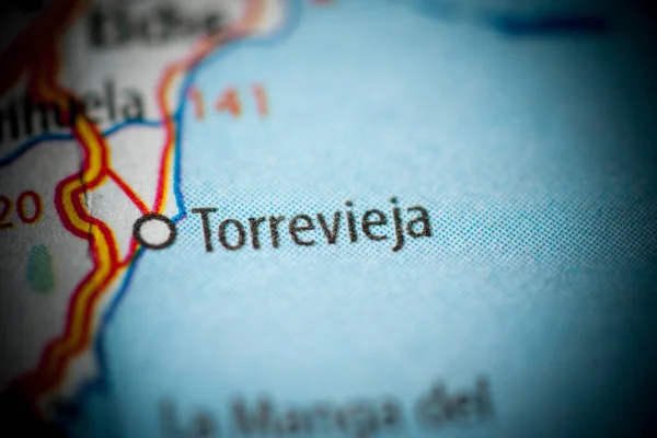 Torrevieja. Spain on a map