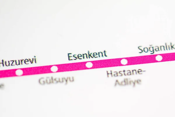 Station Esenkent Carte Métro Istanbul — Photo
