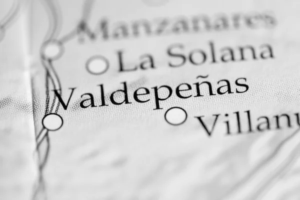 Valdepas España Mapa Vista Cerca — Foto de Stock