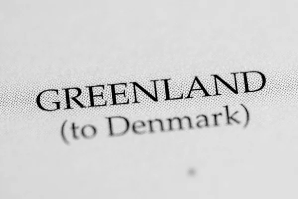 Groenlandia Mapa Geográfico — Foto de Stock