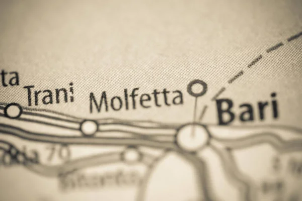 Molfetta Italia Mapa Vista Cerca — Foto de Stock