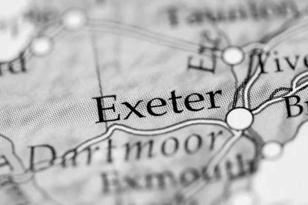 Exeter Inglaterra Reino Unido Mapa — Foto de Stock