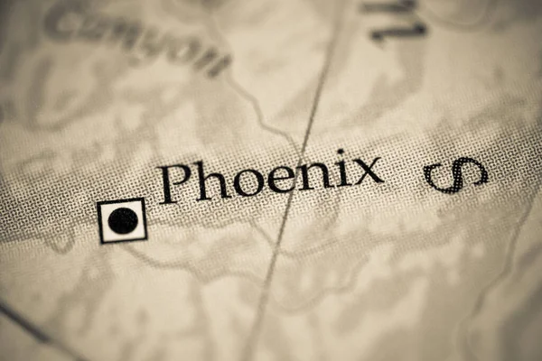 Phoenix, Arizona, USA on the geographical map