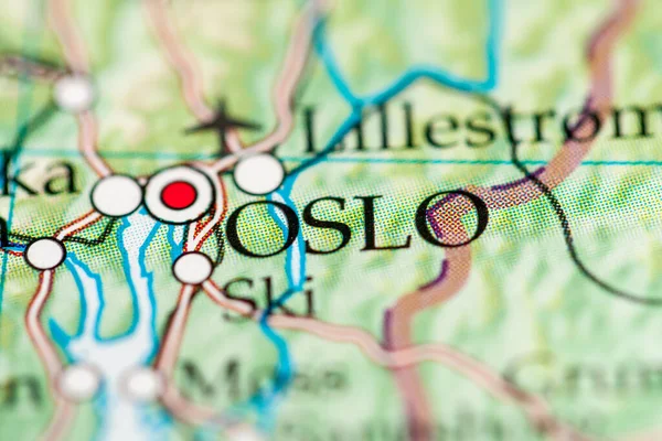 Oslo Norway Geography Map — Stock Photo, Image