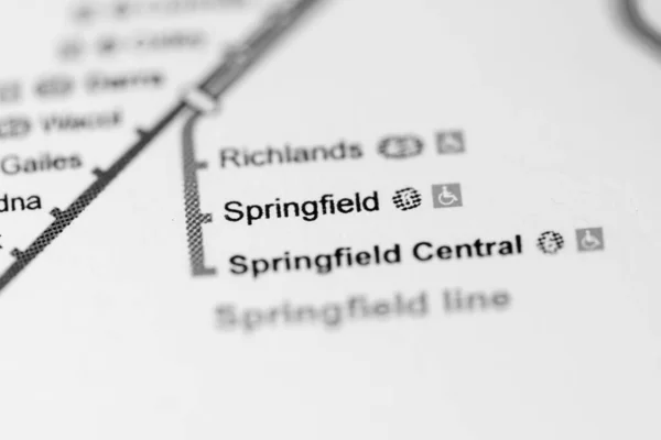 Estación Springfield Mapa Del Metro Brisbane —  Fotos de Stock