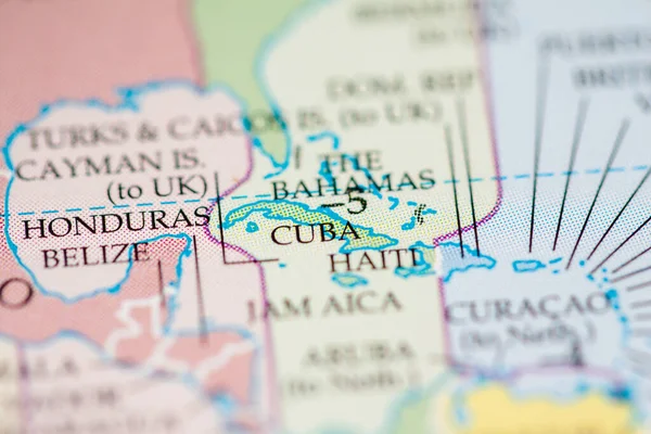 Cuba País Mapa Geografia — Fotografia de Stock