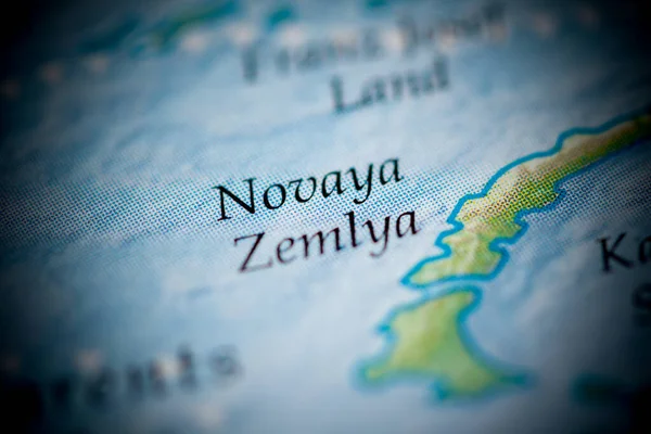 Novaya Zemlya Visualização Mapa — Fotografia de Stock